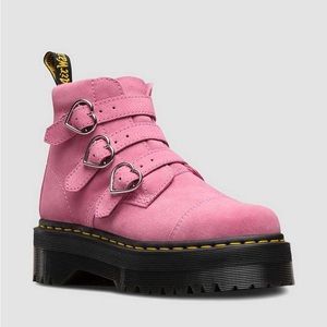 RARE Dr. Marten X Lazy Oaf Collab Pink Suede Boots
